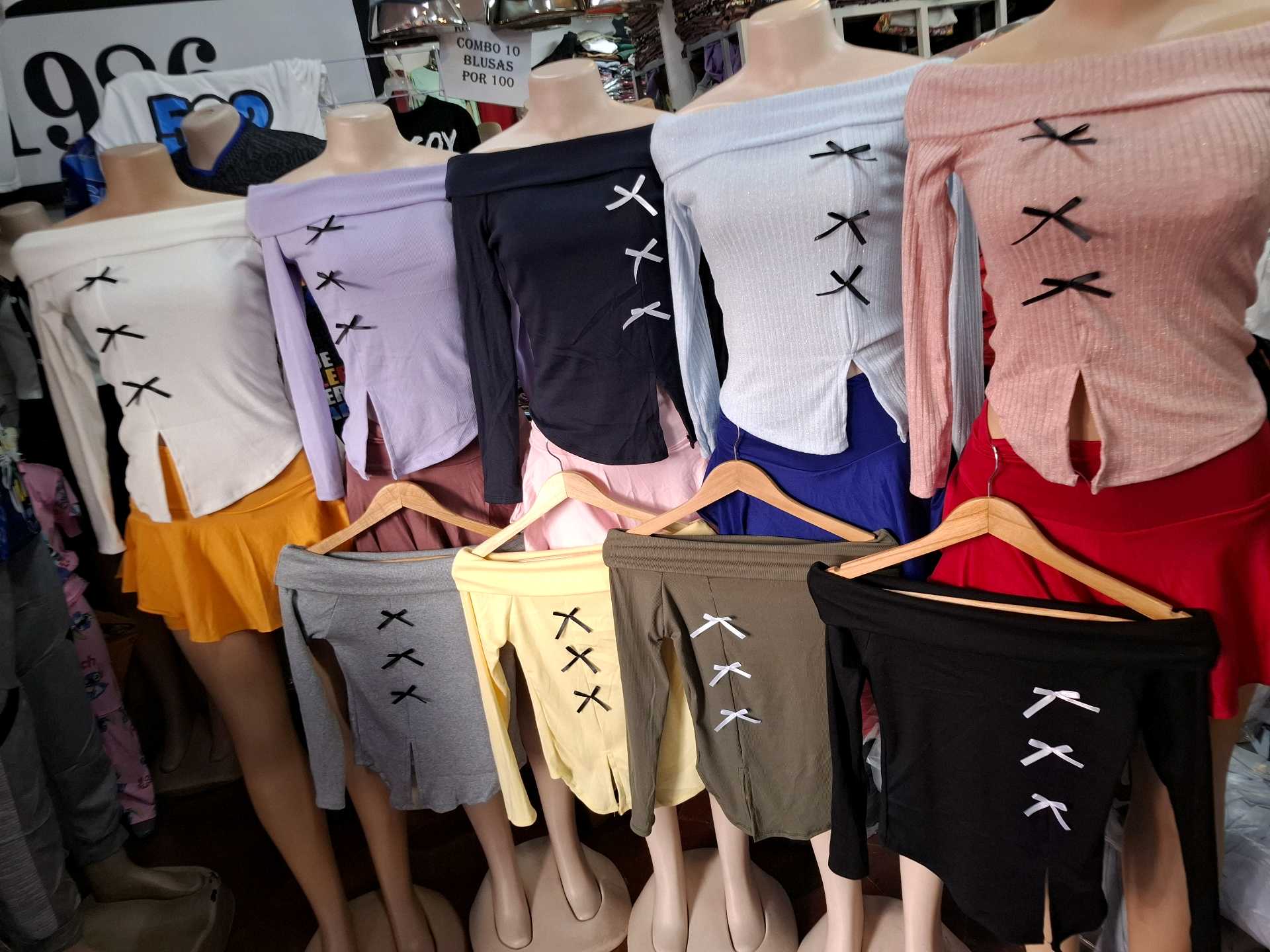 Blusa Campesina moñas 