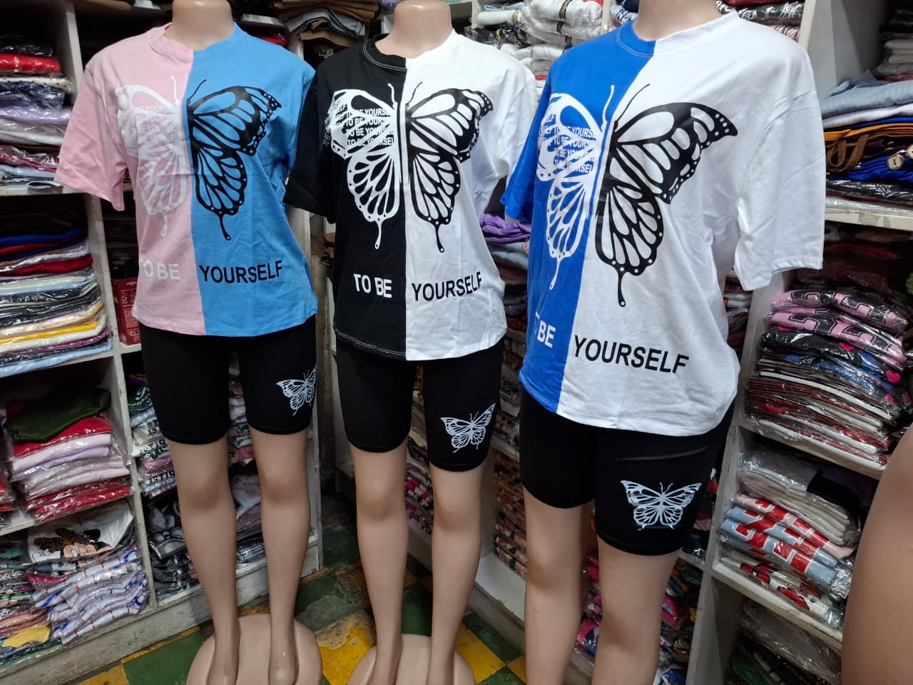 Traje Pantaloneta Mariposa 