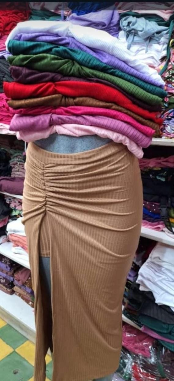 Falda Short fruncida Larga 