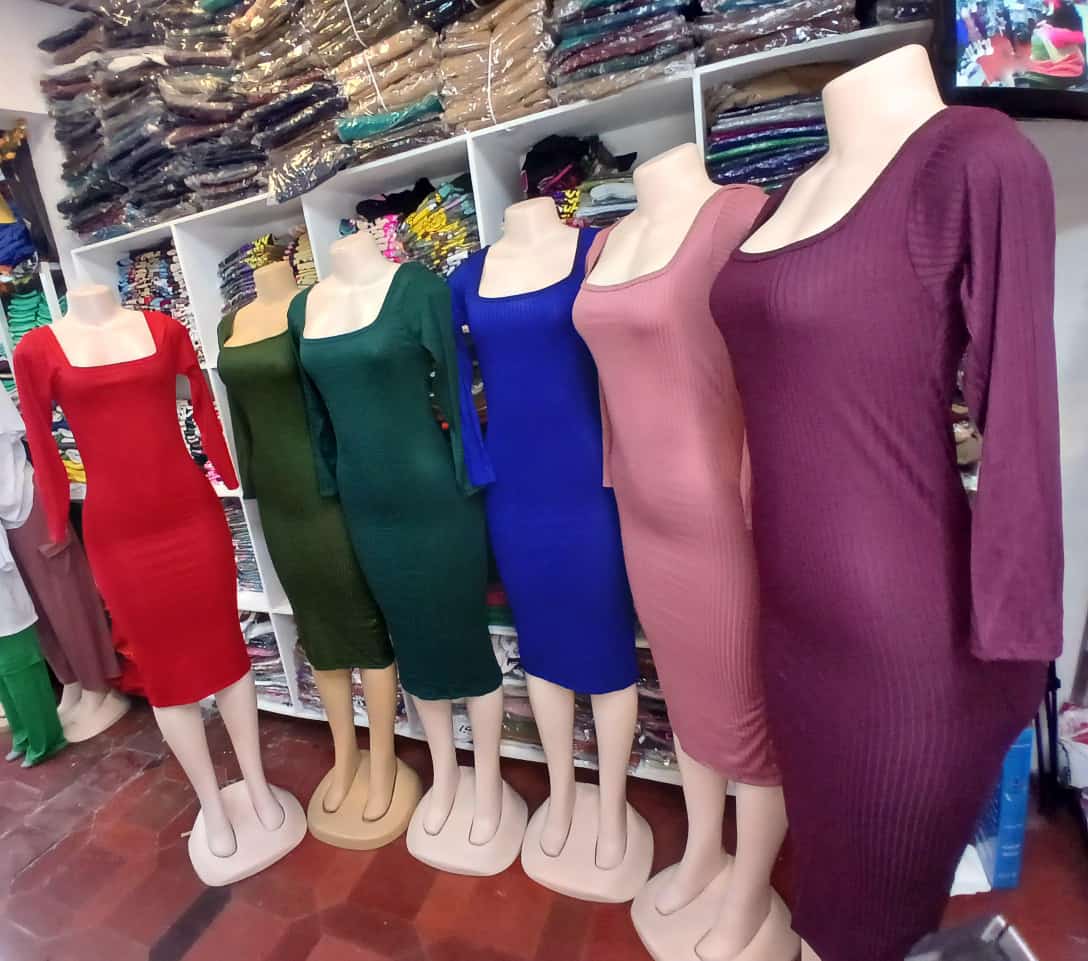 Vestido largo manga larga 